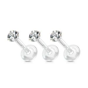 10 Pc Prong Set CZ 16G Bio Flex